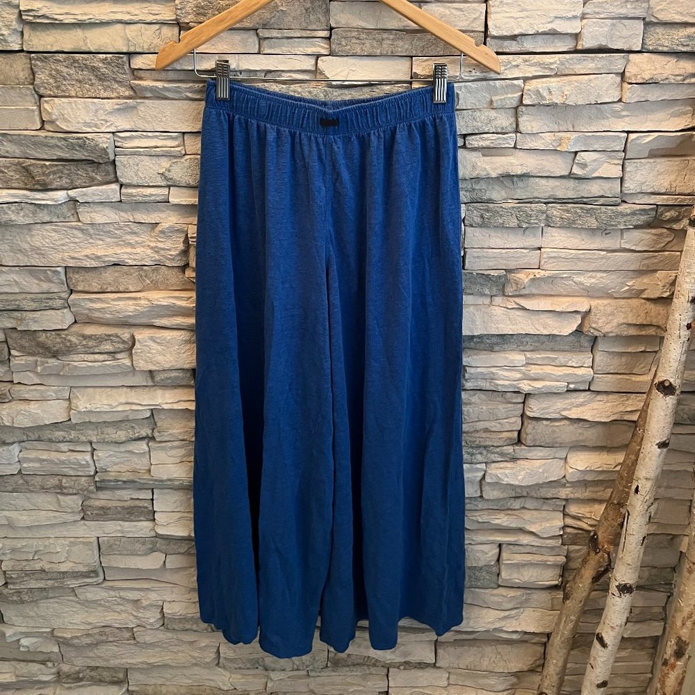 Lunya Linen Knit Wide Leg Pant Sail Cerulean Blue Small Sold Out